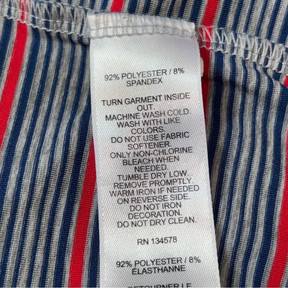 Vineyard Vines Performance red navy blue striped short sleeve polo shirt size XL - Picture 8 of 9